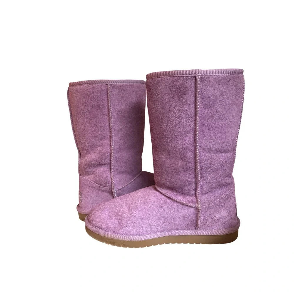 Koolaburra by UGG Victoria Purple Suede Bow Boots 1020171 Womens Size 5